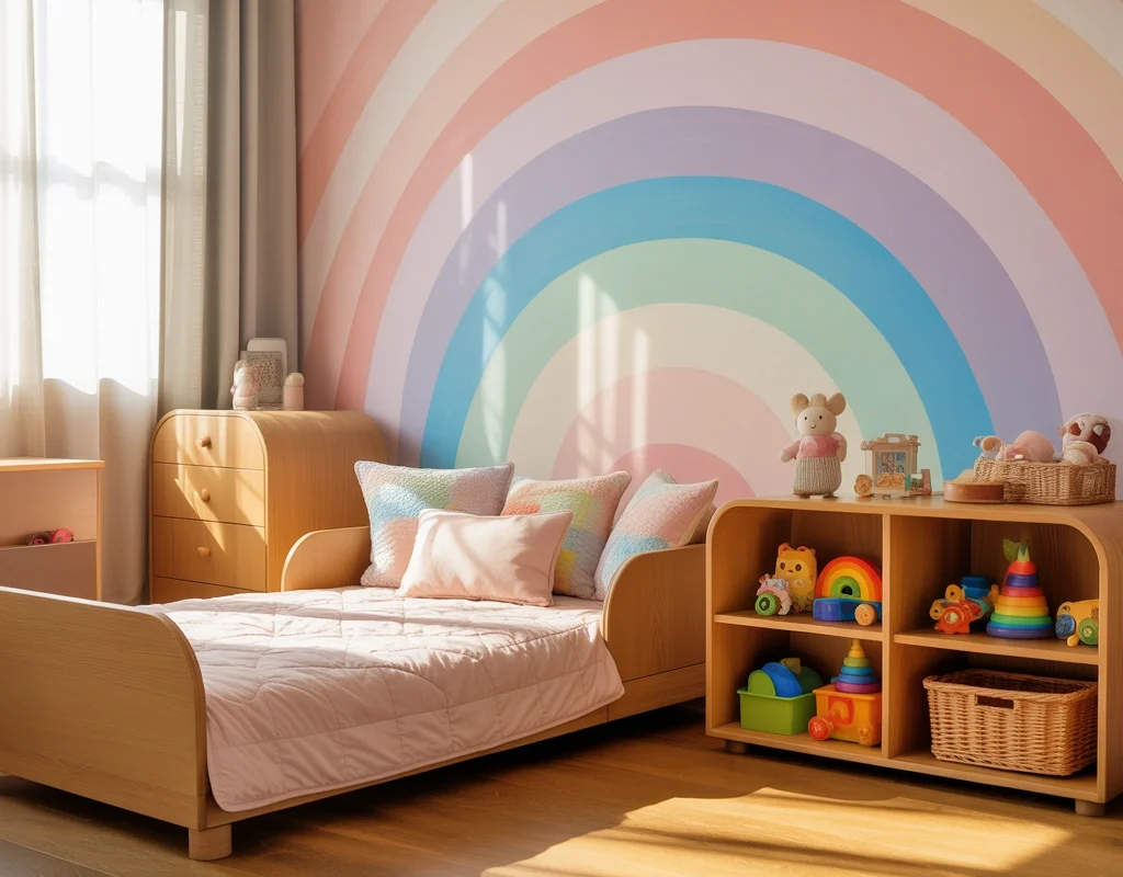 Create a Rainbow Themed Toddler Bedroom Full of Joy