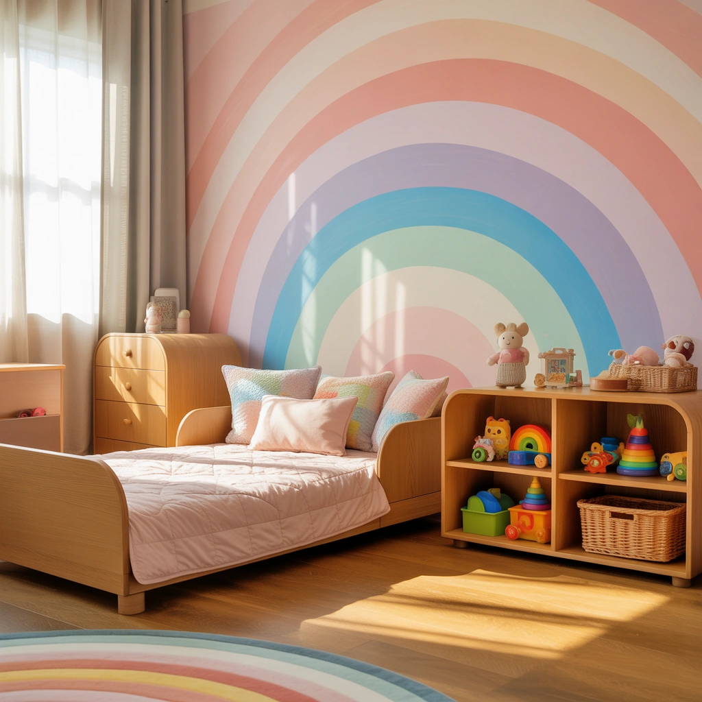 Create a Rainbow Themed Toddler Bedroom Full of Joy