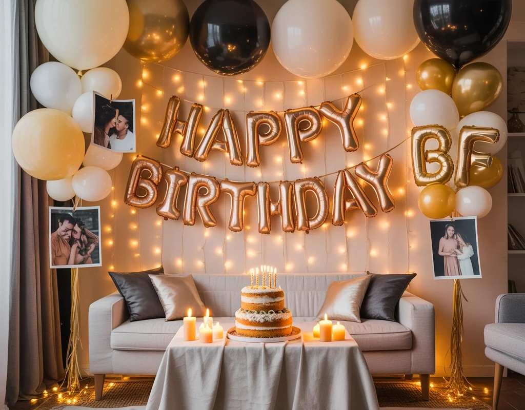 Create a Romantic Birthday Balloon Wall