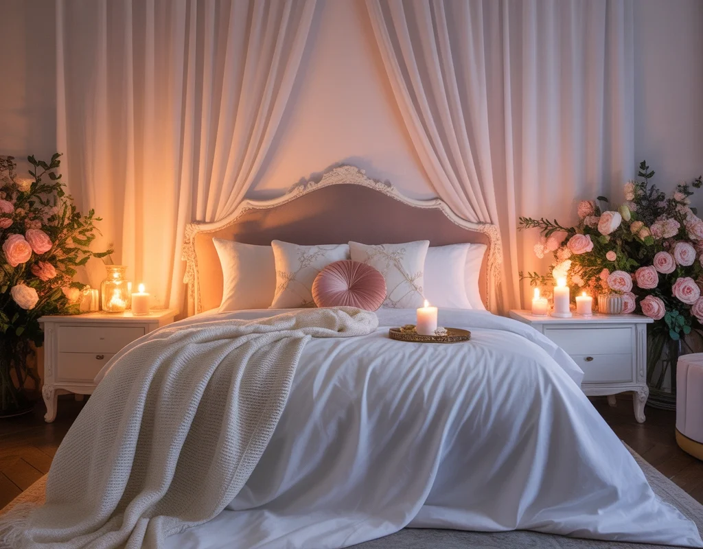 Create a Romantic White Bedroom With Soft Decorative Details