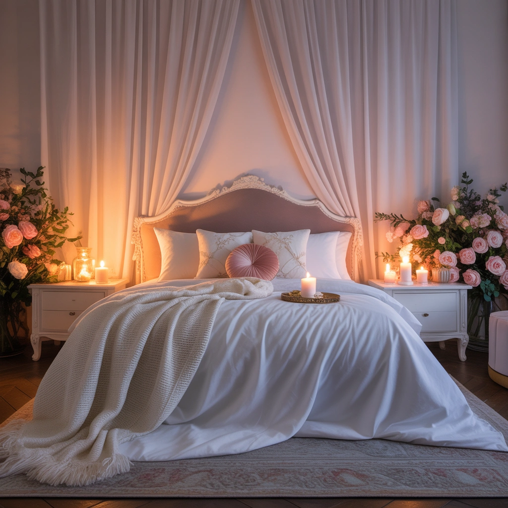 Create a Romantic White Bedroom With Soft Decorative Details