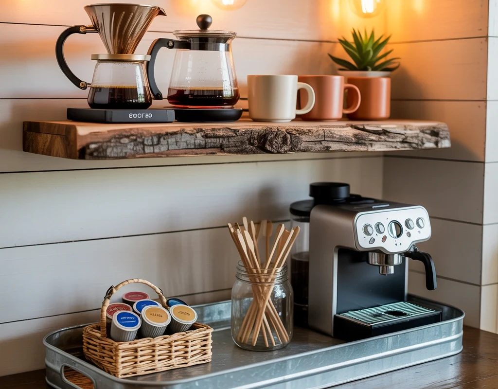 Create a Rustic Farmhouse Office Coffee Station
