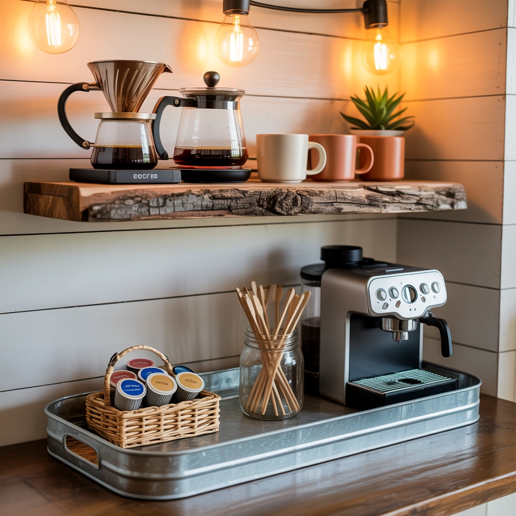 Create a Rustic Farmhouse Office Coffee Station