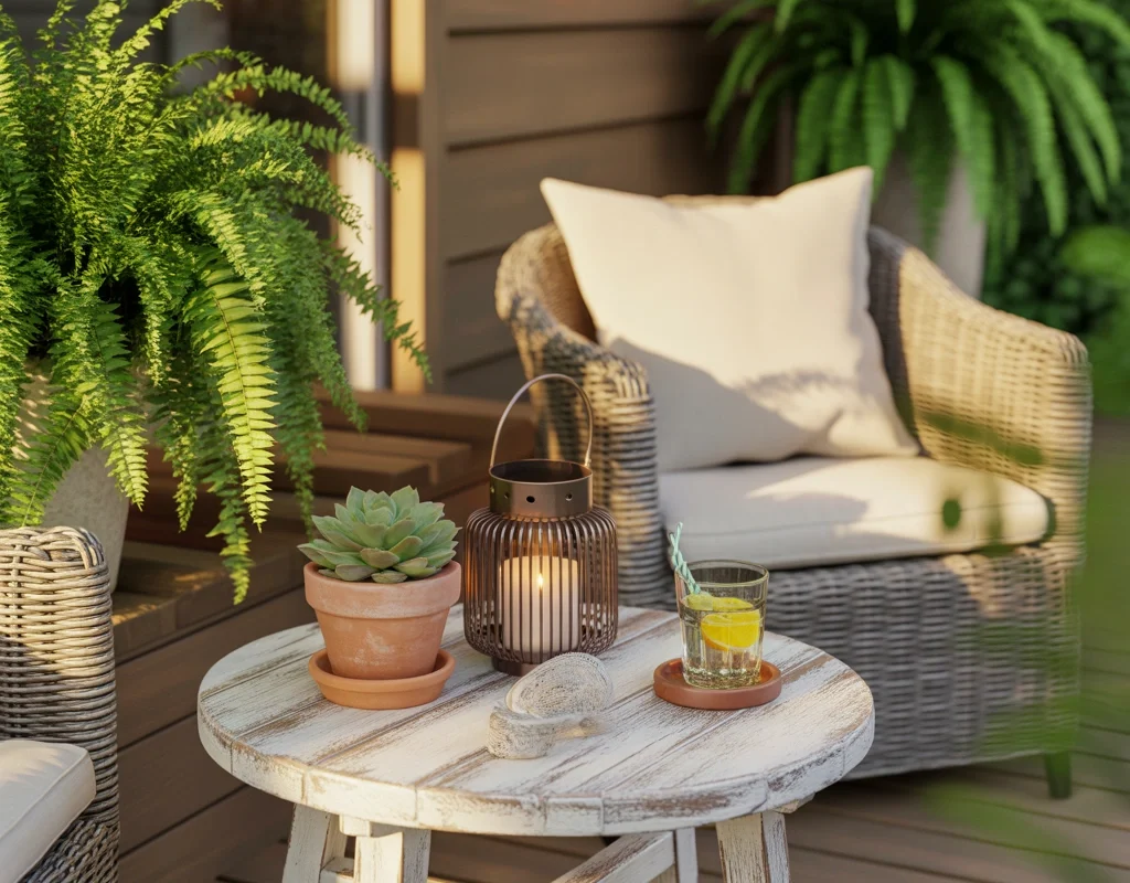 Create a Small Outdoor Side Table Display