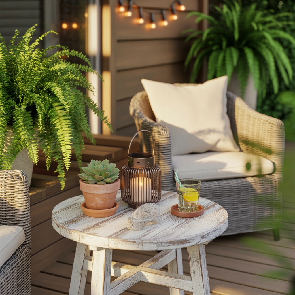Create a Small Outdoor Side Table Display