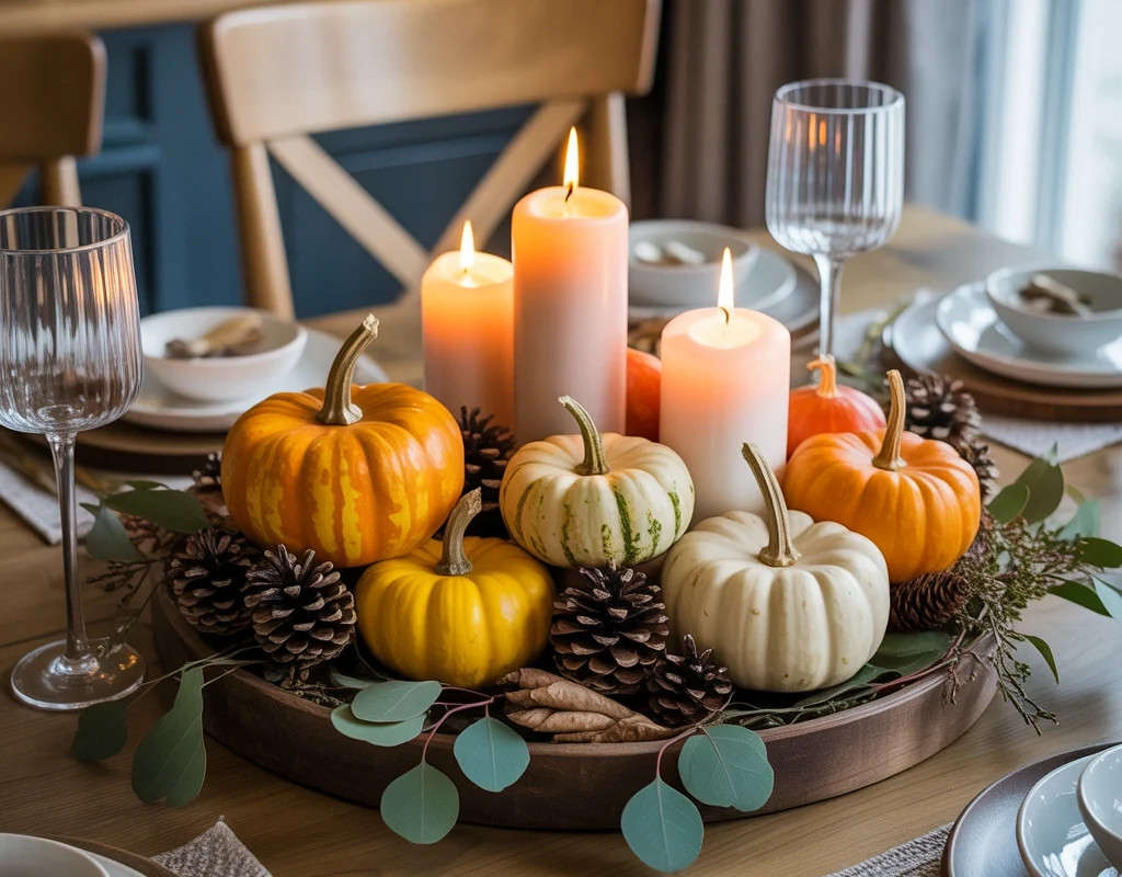 Create a Small Pumpkin Centerpiece for Your Dining Table