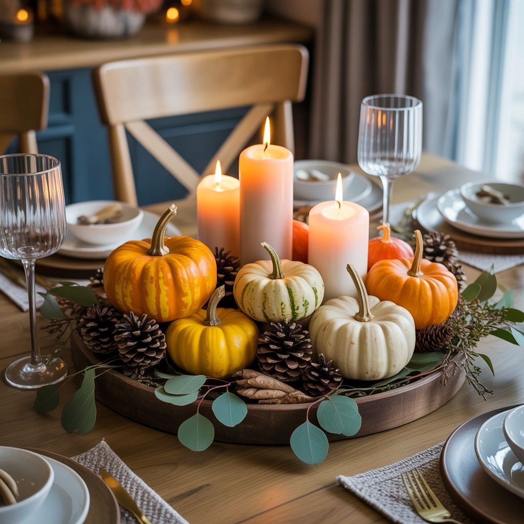 Create a Small Pumpkin Centerpiece for Your Dining Table