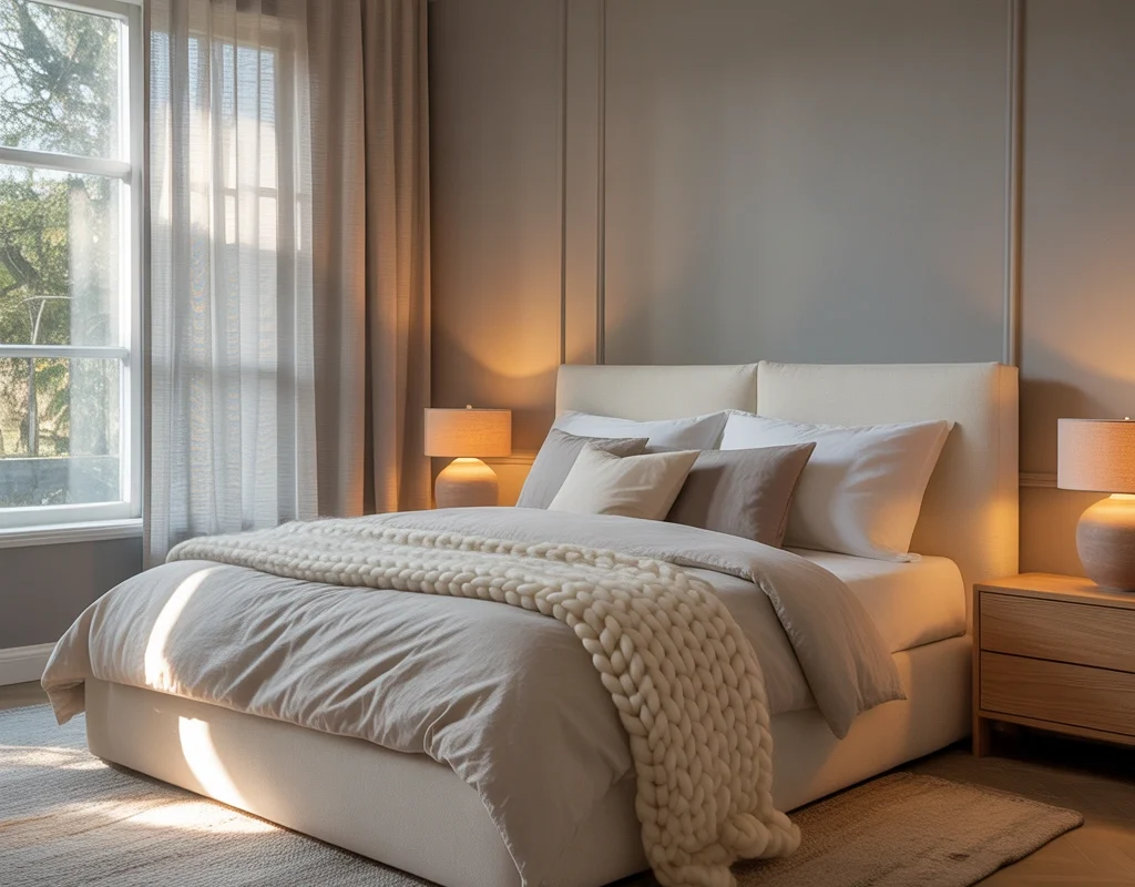 Create a Soft Light Grey Bedroom for a Calm Atmosphere