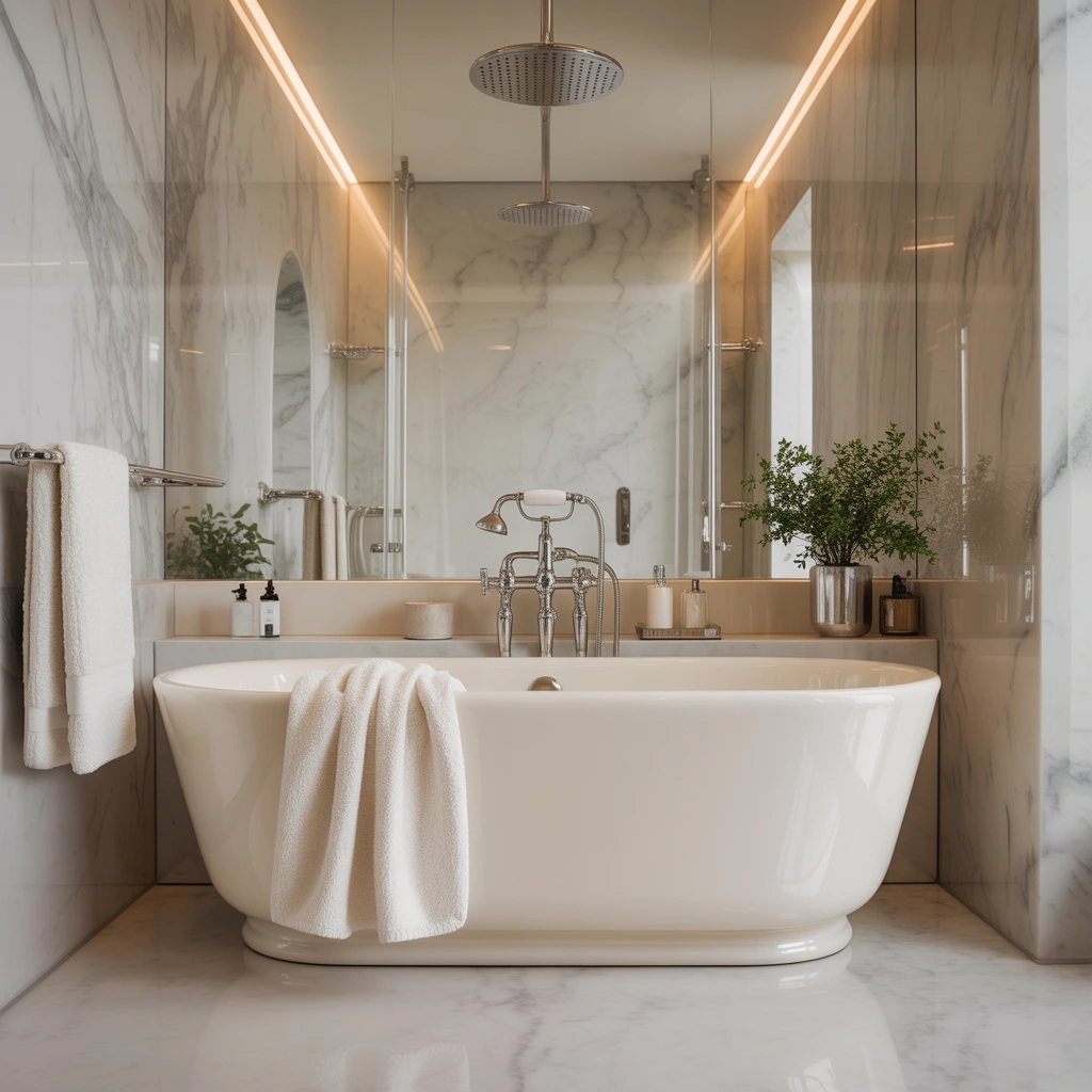 Create a Spa Like Bathroom With Chrome Fixtures
