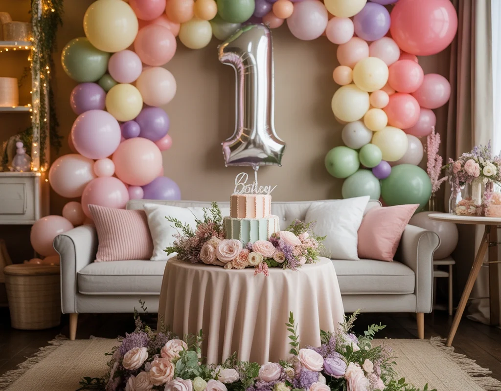 Create a Stunning First Birthday Balloon Decoration Wall