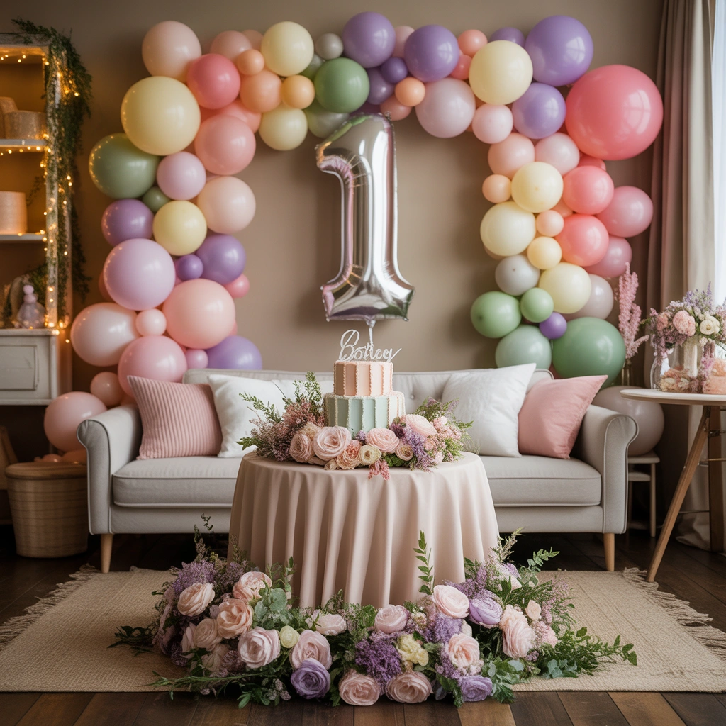 Create a Stunning First Birthday Balloon Decoration Wall