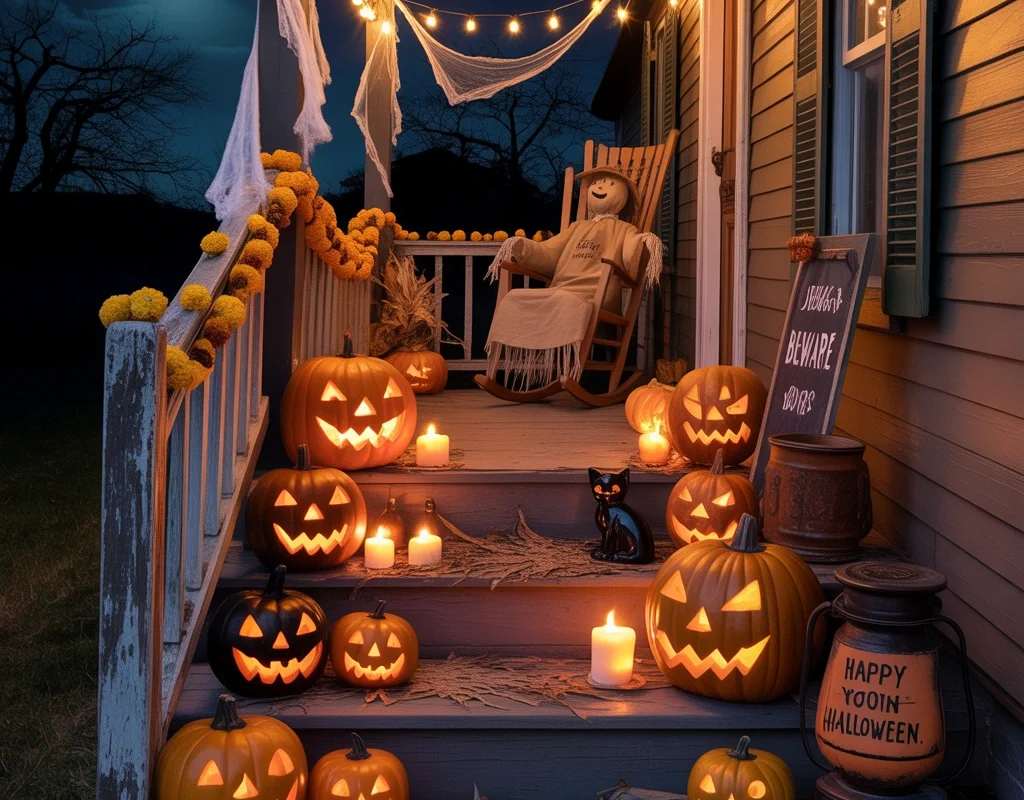 Create a Vintage Halloween Porch Theme