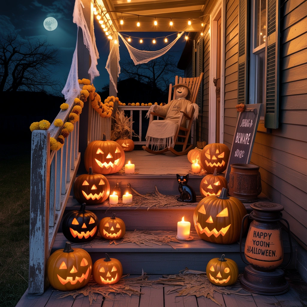 Create a Vintage Halloween Porch Theme