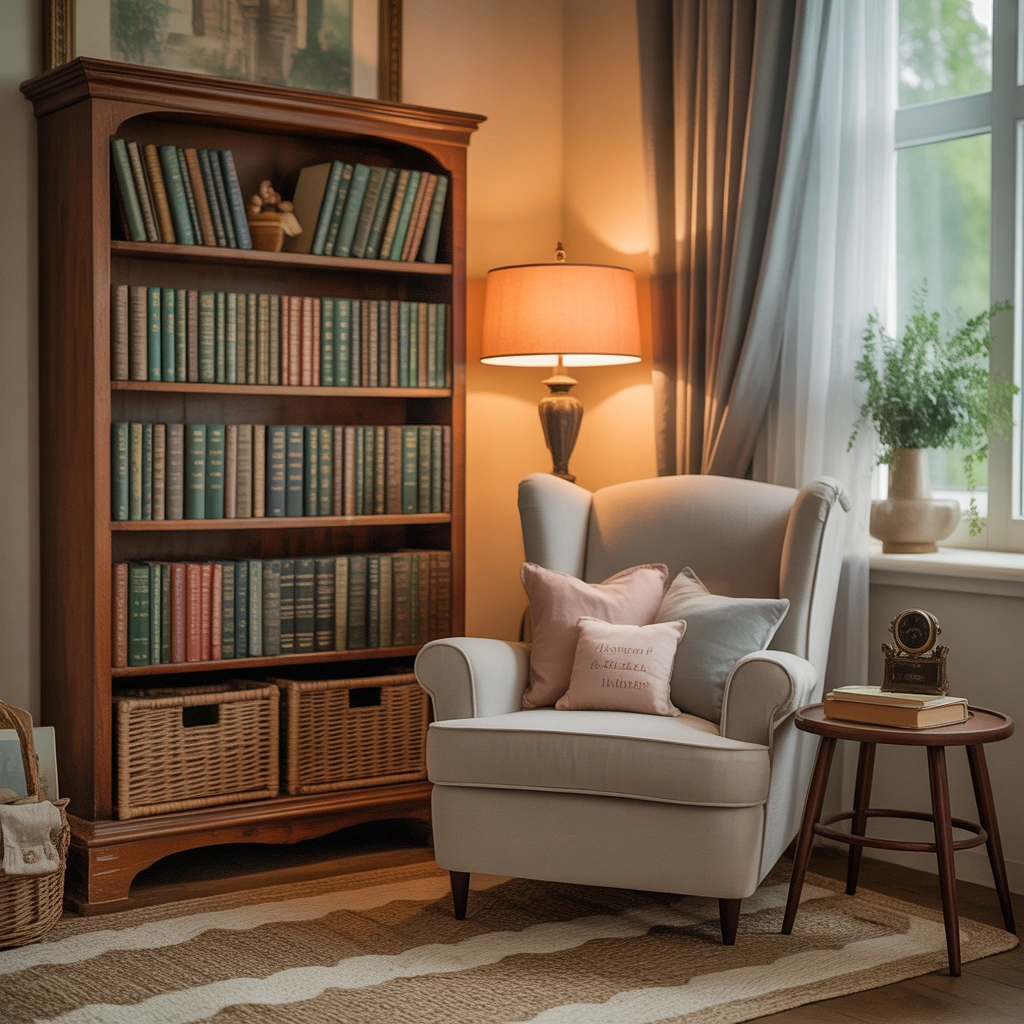 Create a Vintage Reading Nook for Baby and Parent Bonding
