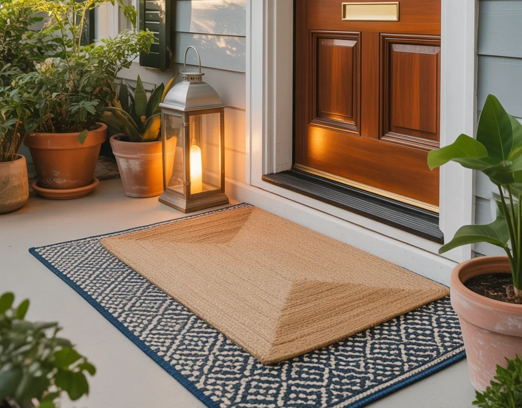 Create a Welcoming Entrance With Layered Doormats