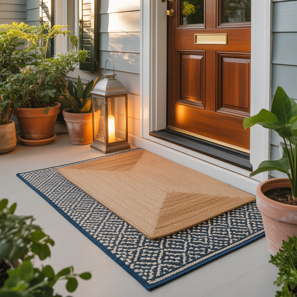 Create a Welcoming Entrance With Layered Doormats