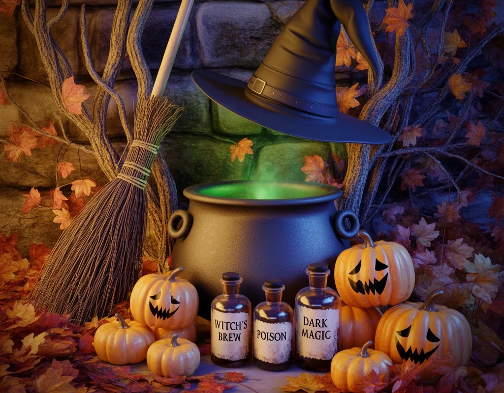 Create a Witch Themed Outdoor Display
