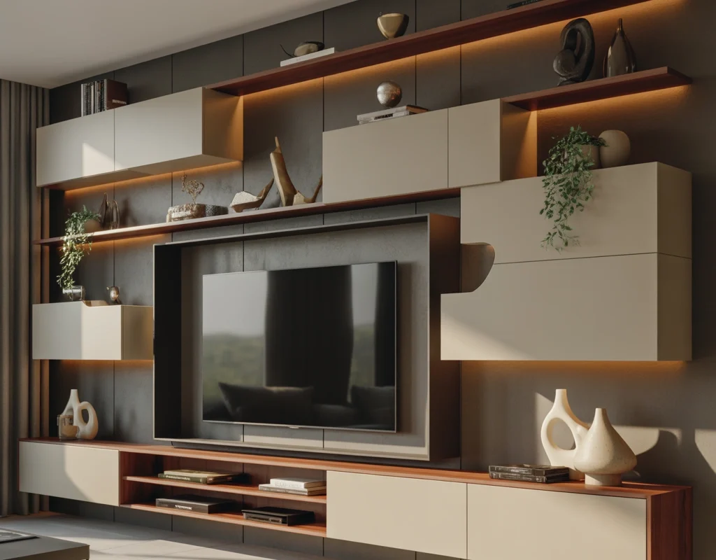 Create an Asymmetrical Modern TV Wall