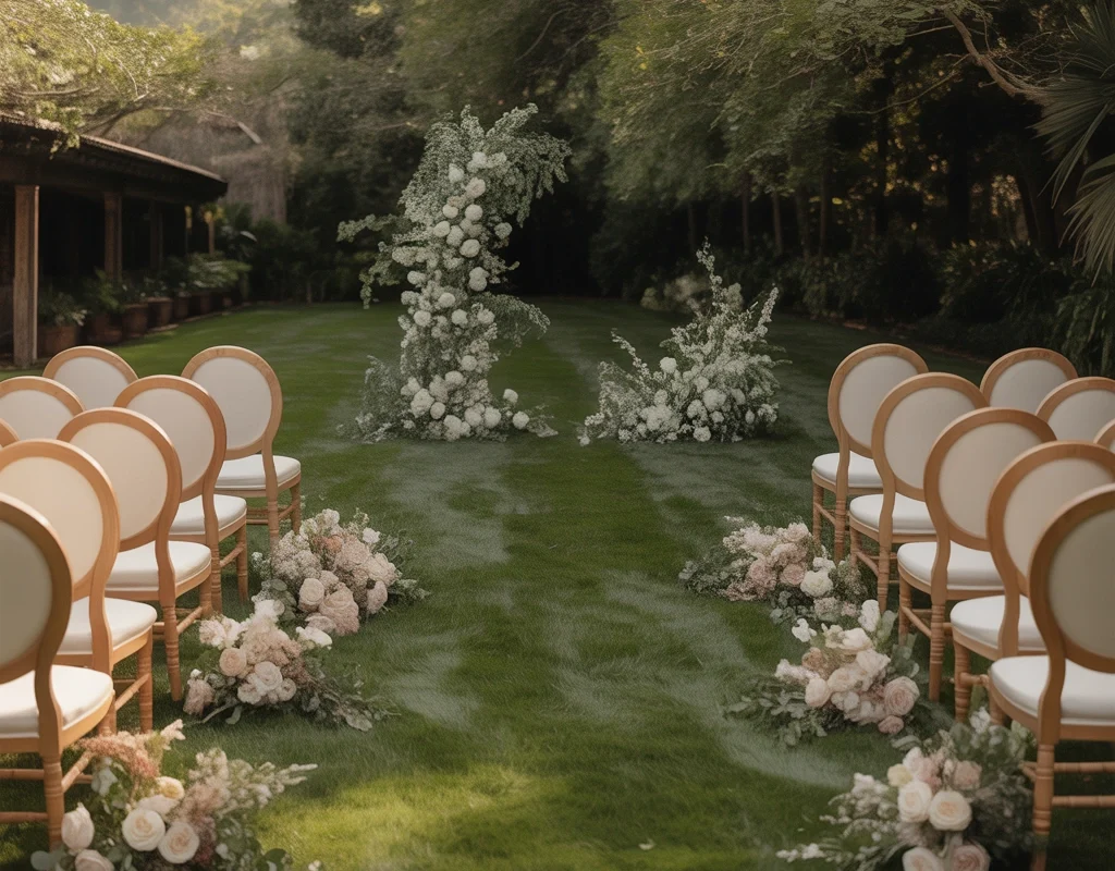 Create an Intimate Garden Nikkah Seating Area