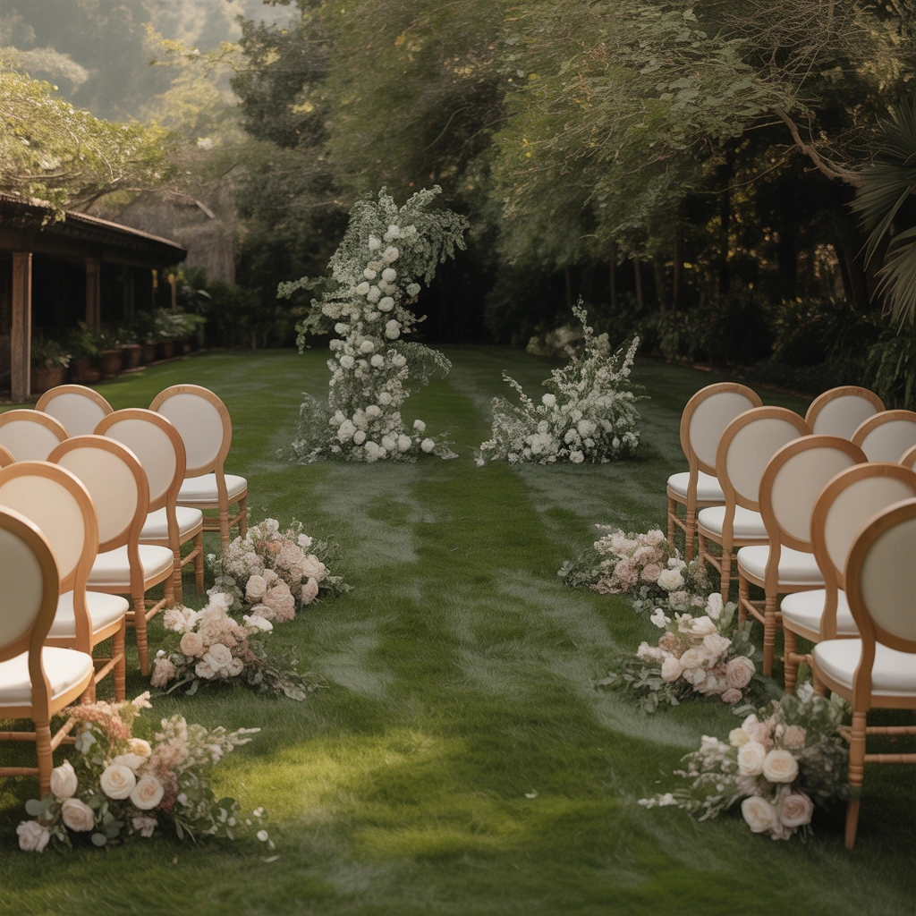Create an Intimate Garden Nikkah Seating Area