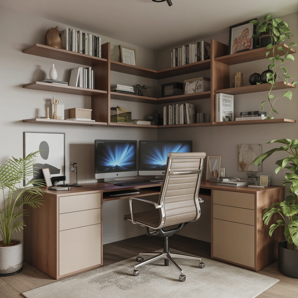 Create an L Shaped Home Office Layout