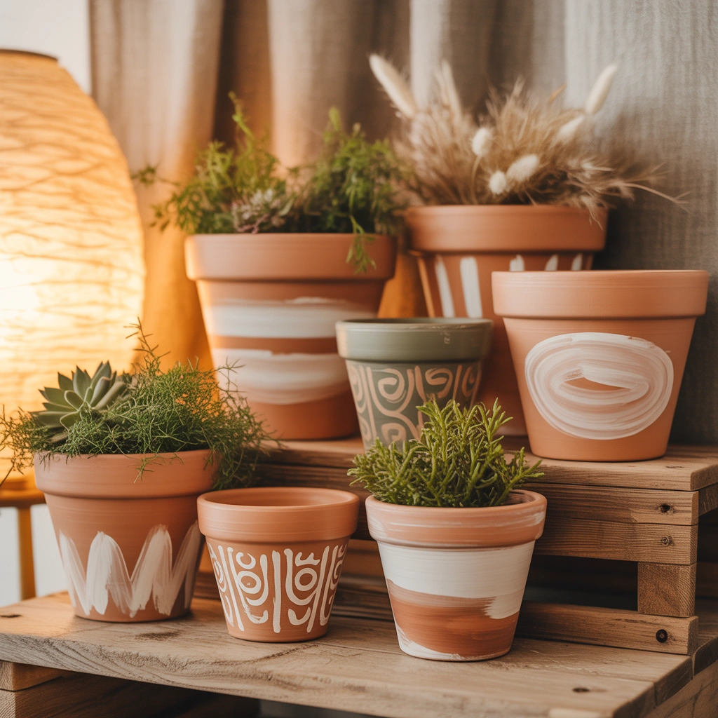 DIY Boho Painted Terracotta Pots