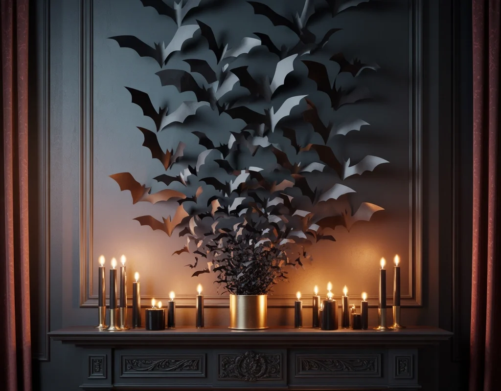 DIY Gothic Bat Wall Decoration