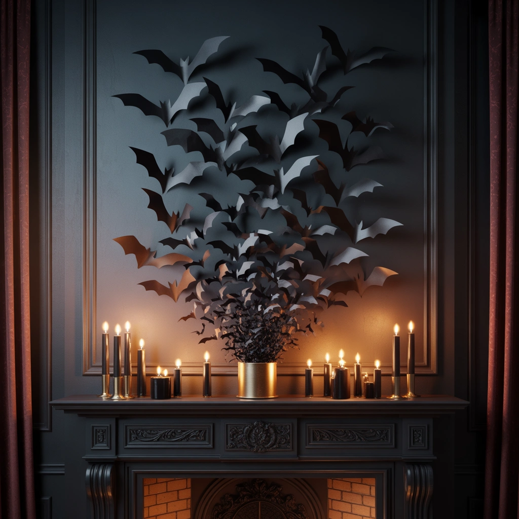 DIY Gothic Bat Wall Decoration