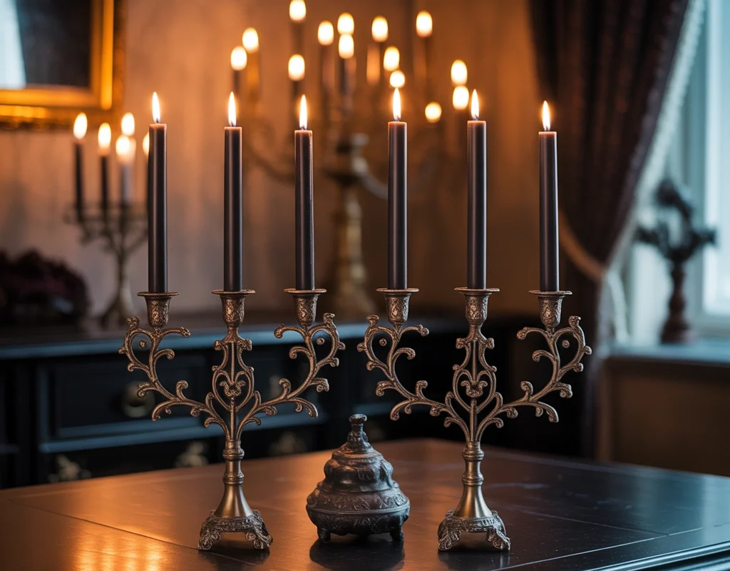 DIY Gothic Candle Holders