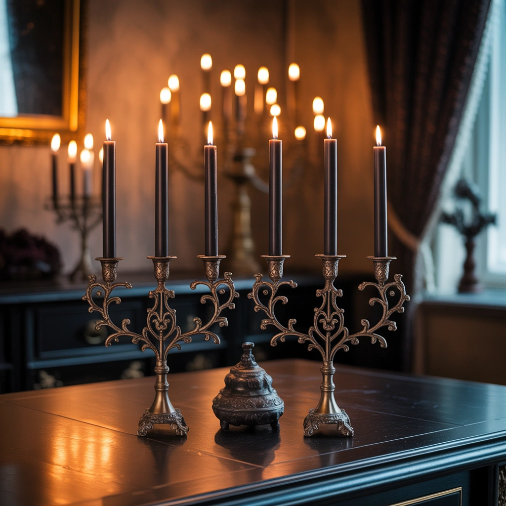 DIY Gothic Candle Holders