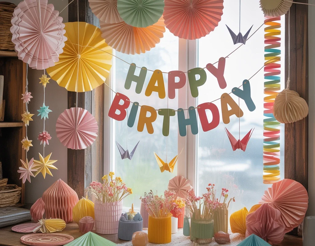 DIY Paper Decoration Birthday Room