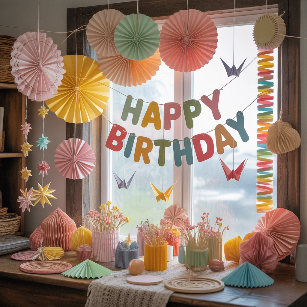 DIY Paper Decoration Birthday Room