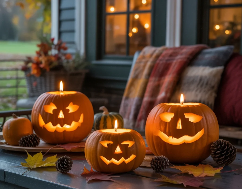 DIY Pumpkin Candle Holders
