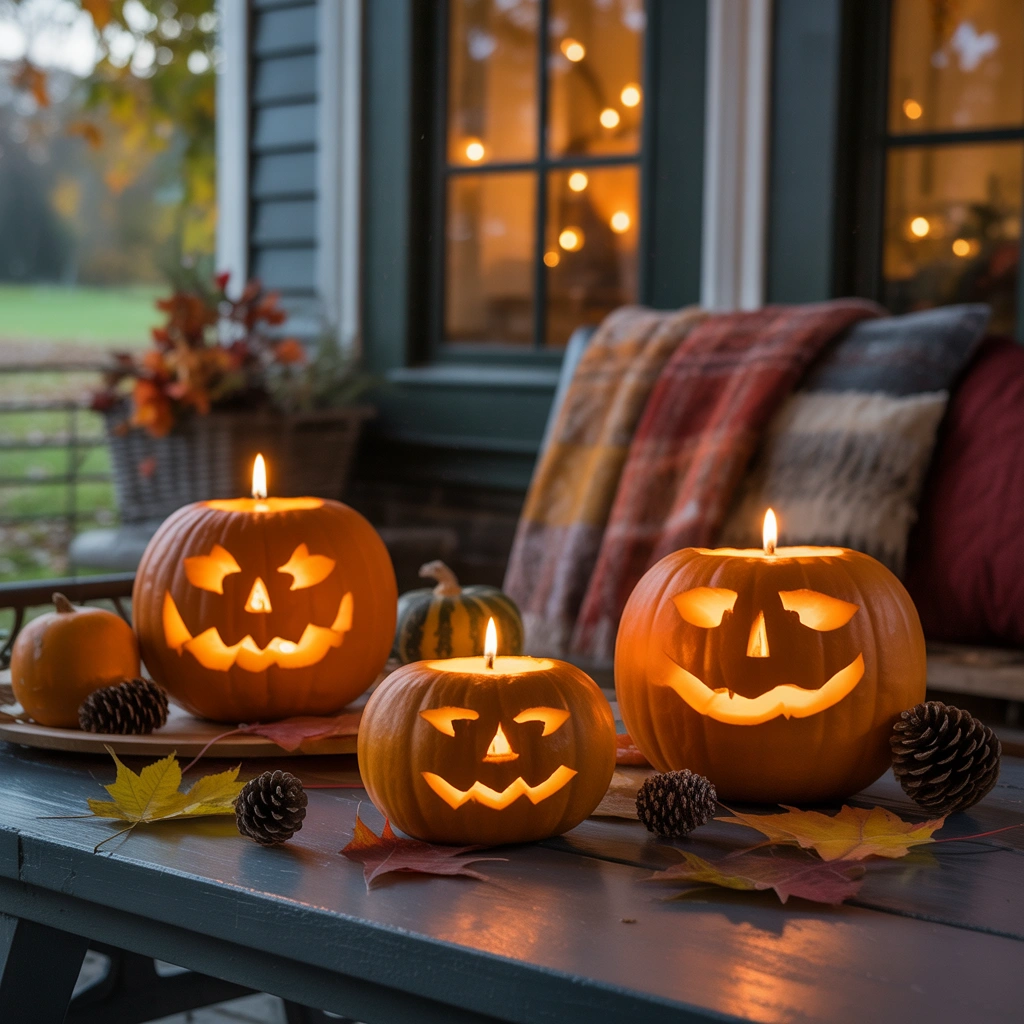 DIY Pumpkin Candle Holders
