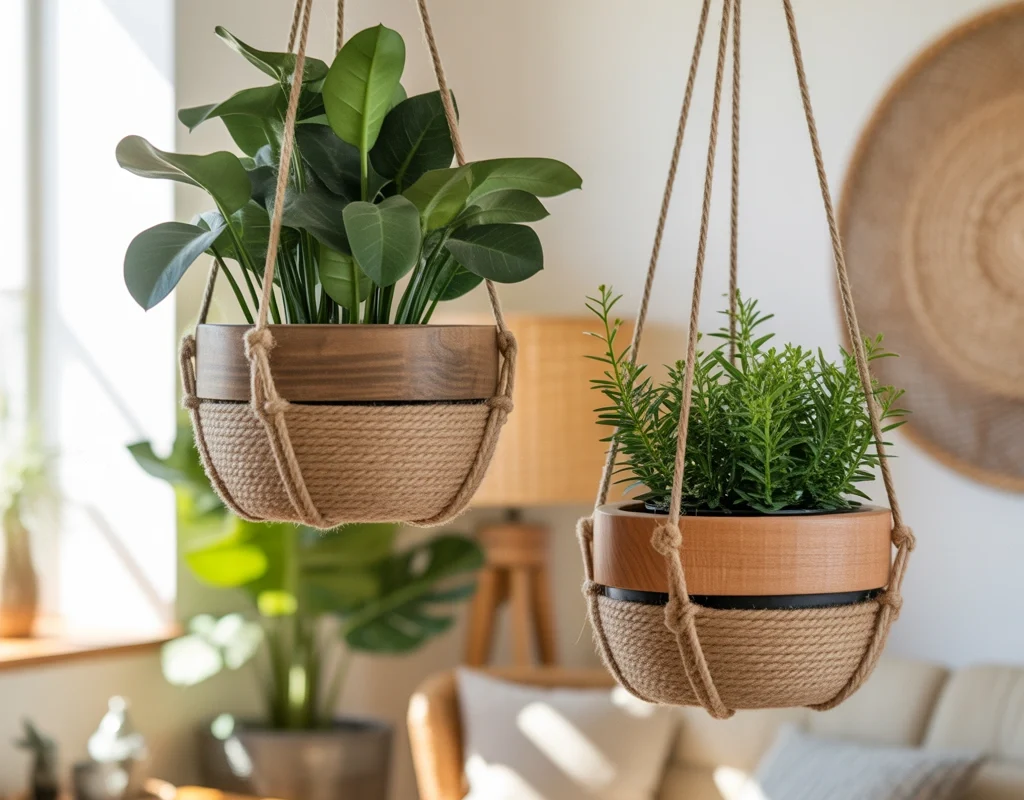 DIY Rustic Hanging Planters for Natural Indoor Beauty