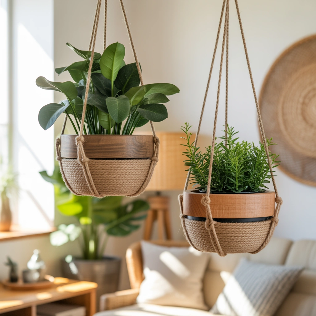DIY Rustic Hanging Planters for Natural Indoor Beauty