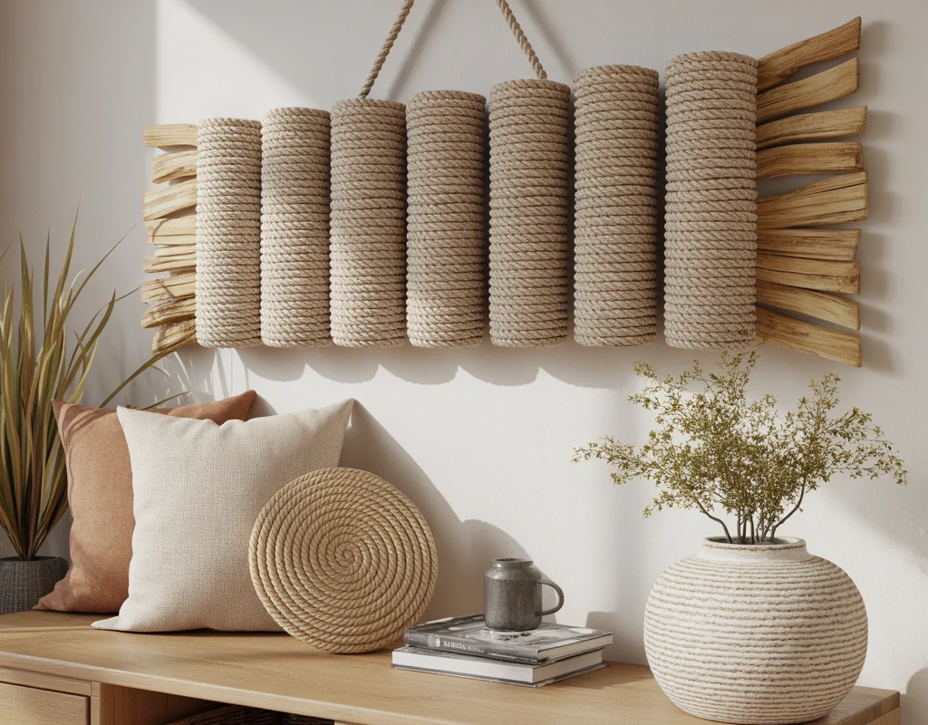 DIY Rustic Rope Decor for Walls and Furniture