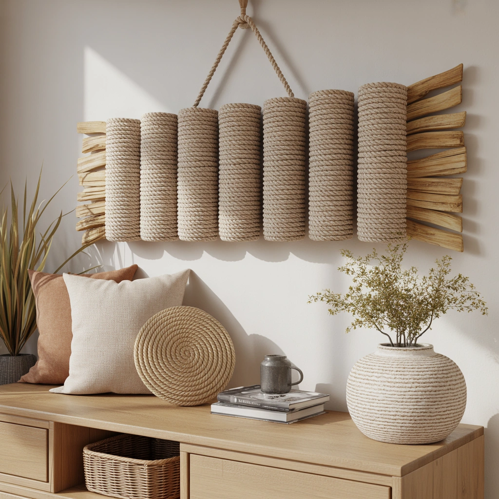 DIY Rustic Rope Decor for Walls and Furniture