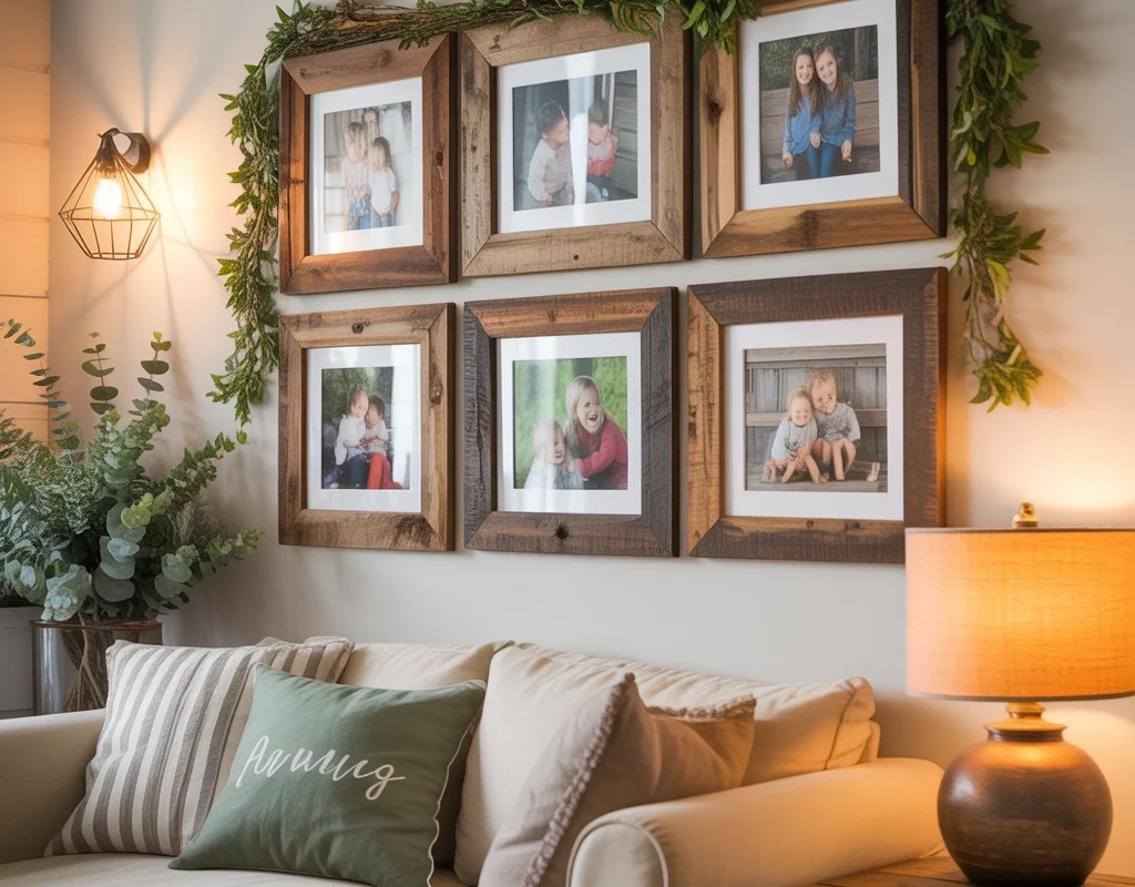DIY Rustic Wooden Picture Frames for Memory Displays