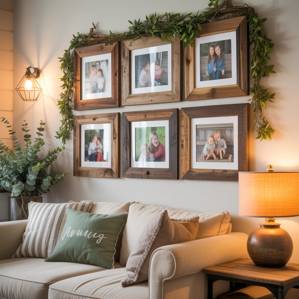 DIY Rustic Wooden Picture Frames for Memory Displays