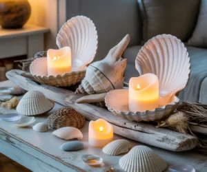 DIY Seashell Candle Holders