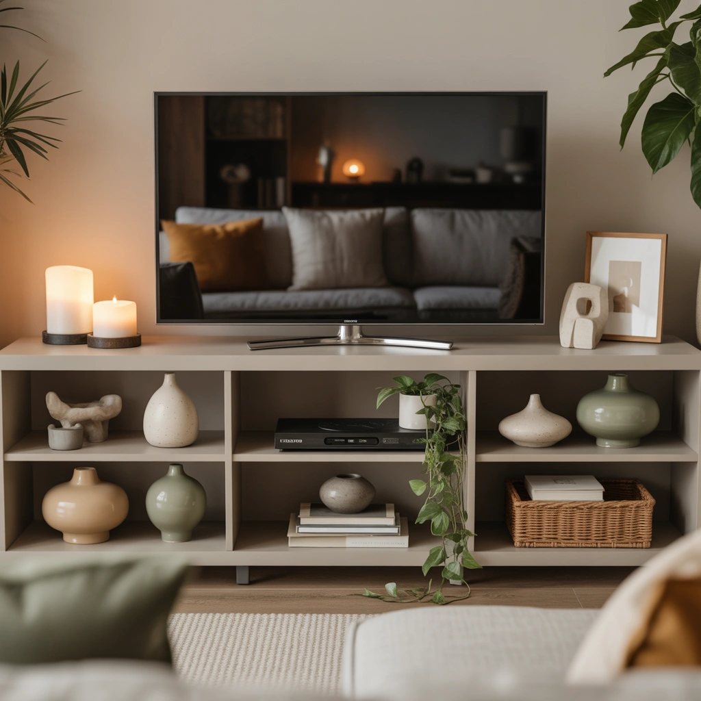 Decorate Open Shelves With Coordinated Accessories