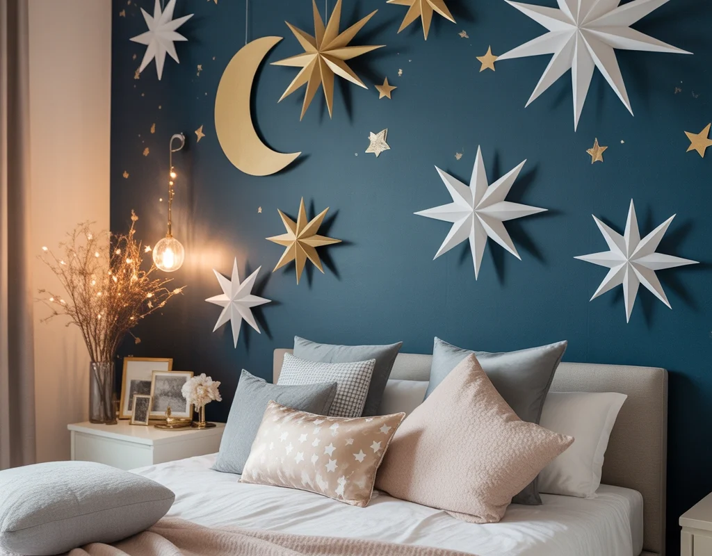 Decorate Walls With Paper Stars for a Dreamy Atmosphere