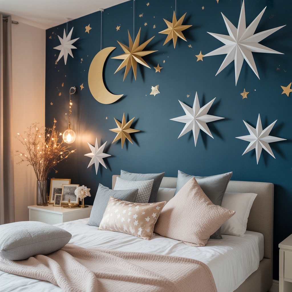 Decorate Walls With Paper Stars for a Dreamy Atmosphere