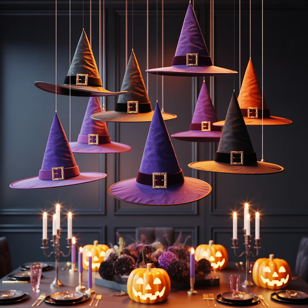 Decorate With Floating Witch Hats