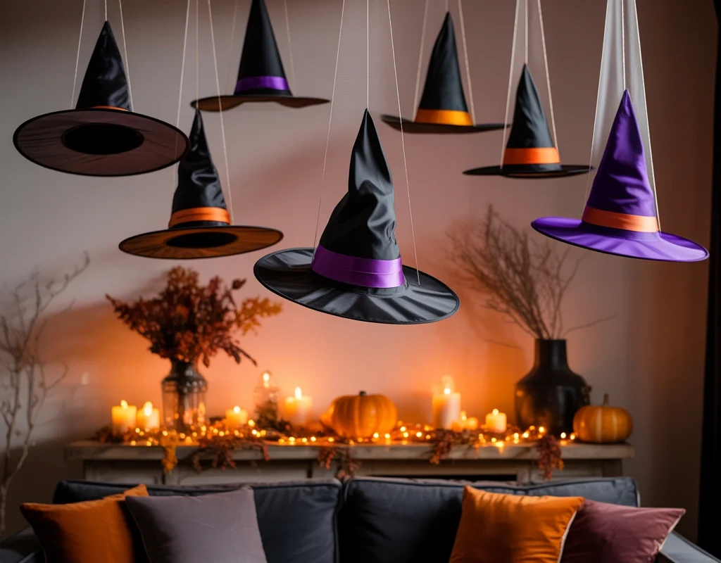 Decorate With Floating Witch Hats