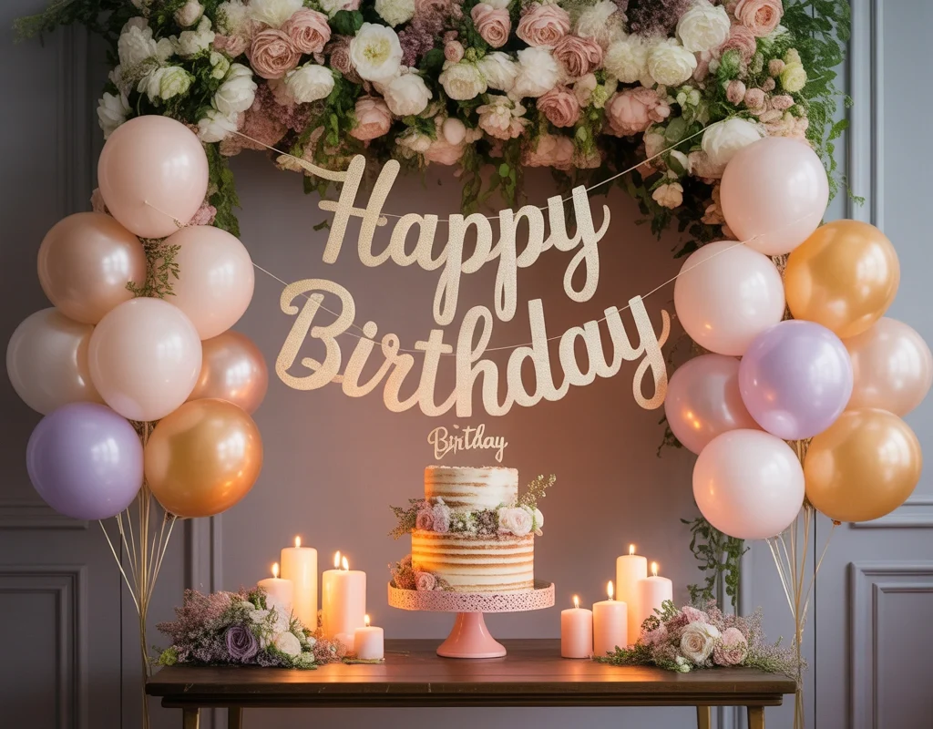 Decorate With Fresh Flowers for an Elegant Birthday Look