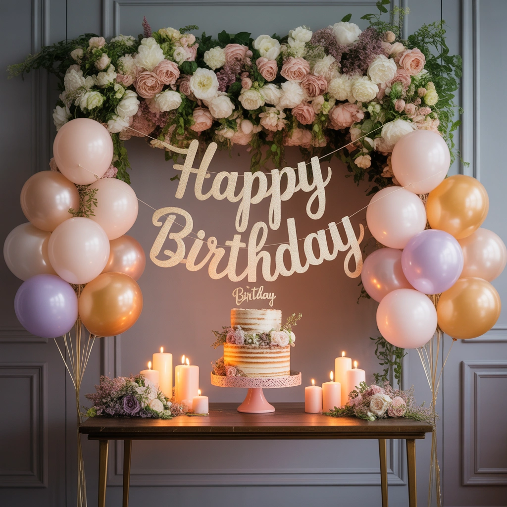 Decorate With Fresh Flowers for an Elegant Birthday Look