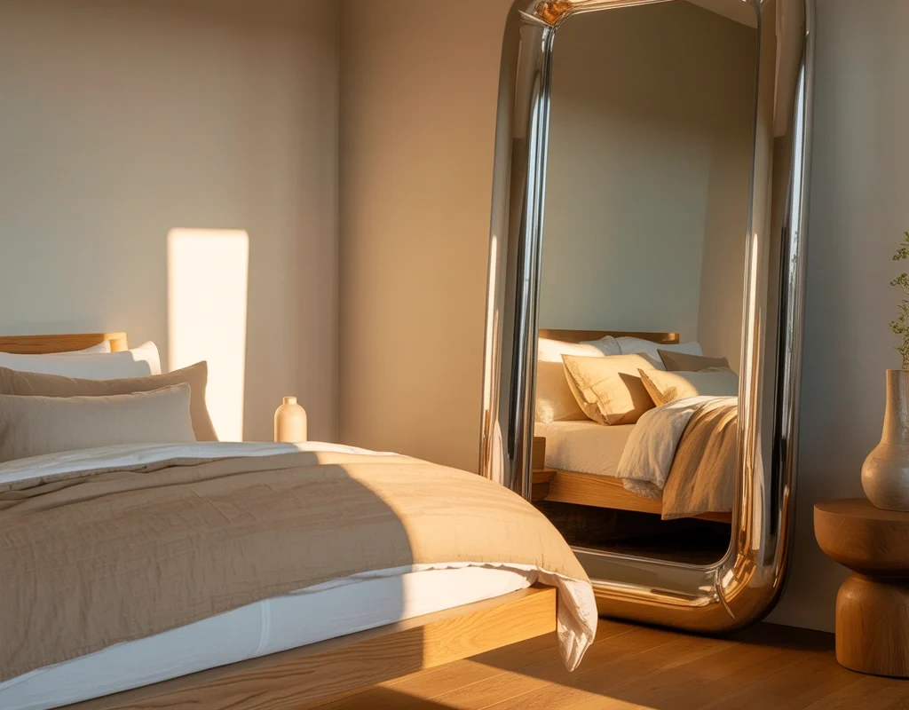 Decorate With a Large Chrome Framed Mirror