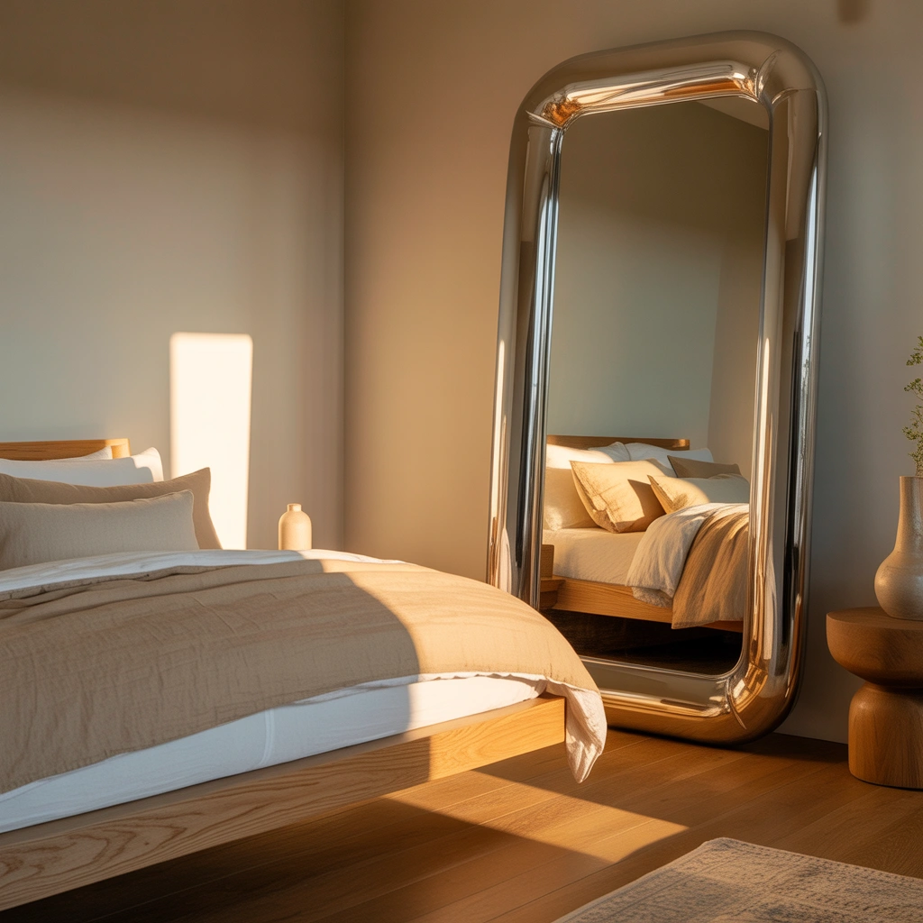 Decorate With a Large Chrome Framed Mirror